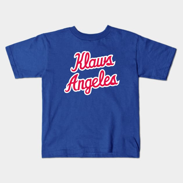 Klaws Angeles - Blue Kids T-Shirt by KFig21